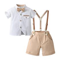 Conjunto de roupas Boarnseorl Baby Boys Gentleman Shirt e shorts de 2 a 3 anos Conjunto de roupas Boarnseorl Baby Boys Gentleman Shirt e shorts de 2 a 3 anos