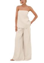 Conjunto de roupas calbáticas femininas de bolinhas com calças largas Conjunto de roupas calbáticas femininas de bolinhas com calças largas