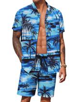 Conjunto de roupas: camisa havaiana e shorts COOFANDY para homens Conjunto de roupas: camisa havaiana e shorts COOFANDY para homens