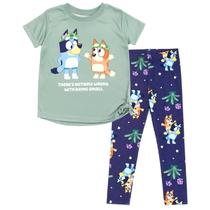 Conjunto de roupas: camiseta e leggings para meninas Bluey Bingo Conjunto de roupas: camiseta e leggings para meninas Bluey Bingo