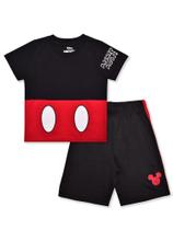 Conjunto de roupas: camiseta e shorts Disney Mickey Mouse para meninos