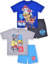 Conjunto de roupas: camiseta e shorts masculinos Paw Patrol Nickelodeon Conjunto de roupas: camiseta e shorts masculinos Paw Patrol Nickelodeon