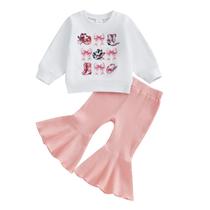 Conjunto de roupas Canis Toddler Baby Girls Western Cowgirl Pink 3-4T Conjunto de roupas Canis Toddler Baby Girls Western Cowgirl Pink 3-4T