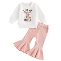 Conjunto de roupas Canis Toddler Baby Girls Western Cowgirl Pink Conjunto de roupas Canis Toddler Baby Girls Western Cowgirl Pink