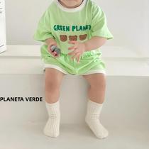 Conjunto De Roupas Casuais De Verão Para Bebês Com Estampa De Urso, Camiseta De Algodão E Shorts