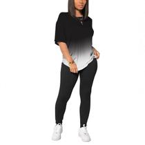 Conjunto de roupas casuais femininas de 2 peças, jogging sportswear, novo, 2024 Conjunto de roupas casuais femininas de 2 peças, jogging sportswear, novo, 2024