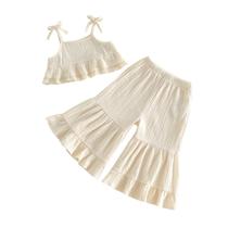 Conjunto de roupas citgeett Baby Girl Summer Cotton Linen 6-12M