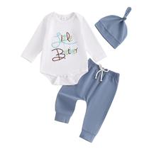 Conjunto de roupas com camiseta Little Brother Newborn, macacão e calça