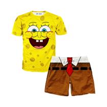 Conjunto De Roupas Combinando Patrick Star E SpongeBob Para Homens E Mulheres, Camisetas Casuais E Conjunto De Roupas Combinando Patrick Star E SpongeBob Para Homens E Mulheres, Camisetas Casuais E