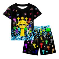 Conjunto de roupas COSEFUMO: camisetas e calças de verão para meninos de 5 a 12 anos Conjunto de roupas COSEFUMO: camisetas e calças de verão para meninos de 5 a 12 anos