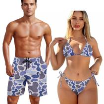 Conjunto de roupas de banho KEIAHUAN Duck Hunting Camo Bikini para mulheres e homens Conjunto de roupas de banho KEIAHUAN Duck Hunting Camo Bikini para mulheres e homens