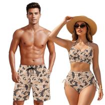 Conjunto de roupas de banho KEIAHUAN para casais para mulheres e homens