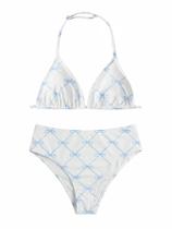 Conjunto de roupas de banho RoseSeek, biquíni feminino Tie Dye Smocked Halter 13Y Conjunto de roupas de banho RoseSeek, biquíni feminino Tie Dye Smocked Halter 13Y