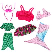Conjunto de roupas de boneca Barwa Princess Mermaid Tail para 18 polegadas