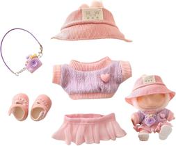 Conjunto de roupas de boneca BJTFOBAPA para boneca de 15 cm e 17 cm (rosa) Conjunto de roupas de boneca BJTFOBAPA para boneca de 15 cm e 17 cm (rosa)