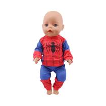 Conjunto De Roupas De Boneca Da Série Super Herói Para Boneca Bebê Reborn De 43cm Logan Menino