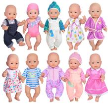 Conjunto de roupas de boneca Ebuddy para bonecas de 35 a 40 cm, 10 conjuntos