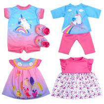 Conjunto de roupas de boneca ECORELF para bonecas de 33 a 41 cm com roupas de 6 peças