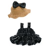 Conjunto de roupas de boneca para bonecas de 17 cm LYBHYQTII, 3 peças, preto puro