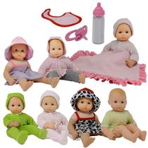 Conjunto de roupas de boneca para bonecas recém-nascidas com acessórios