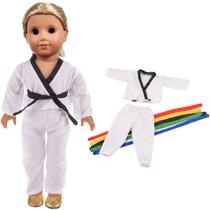 Conjunto de roupas de boneca, roupa de karatê/tae kwon do para boneca de 18 polegadas Conjunto de roupas de boneca, roupa de karatê/tae kwon do para boneca de 18 polegadas