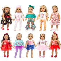 Conjunto de roupas de boneca ZQDOLL para boneca americana de 18 polegadas com 19 peças Conjunto de roupas de boneca ZQDOLL para boneca americana de 18 polegadas com 19 peças