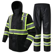 Conjunto de roupas de chuva JKSafety Hi-Vis Refletivo Impermeável Unissex