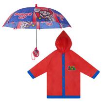 Conjunto de roupas de chuva Nintendo Super Mario Boys 4-7 anos