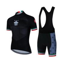 Conjunto de Roupas de Ciclismo Masculina para Verão - Camisa e Calças com Gel