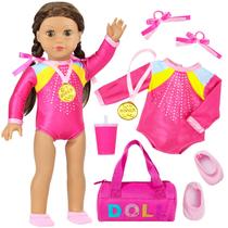 Conjunto de roupas de ginástica K.T. Fancy, boneca de 18 polegadas com acessórios Conjunto de roupas de ginástica K.T. Fancy, boneca de 18 polegadas com acessórios