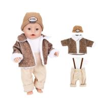 Conjunto De Roupas De Inverno Para Boneca De 43cm, Jaqueta De Couro, Calças, Macacões Para Boneca