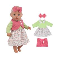 Conjunto De Roupas De Inverno Para Boneca De 43cm, Jaqueta De Couro, Calças, Macacões Para Boneca