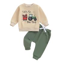 Conjunto de roupas de moletom de manga comprida Baby Boy Fall 6-12M Conjunto de roupas de moletom de manga comprida Baby Boy Fall 6-12M