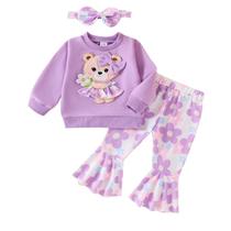 Conjunto de roupas de outono Doisbetthsay Little Girls 2-3T Conjunto de roupas de outono Doisbetthsay Little Girls 2-3T