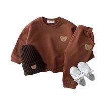 Conjunto De Roupas De Outono Para Bebês Meninos E Meninas, Moletom Esportivo Com Urso E Calças, 2 Conjunto De Roupas De Outono Para Bebês Meninos E Meninas, Moletom Esportivo Com Urso E Calças, 2