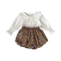 Conjunto De Roupas De Outono Para Meninas De 0 a 4 Anos, Top Jacquard Com Gola De Boneca E Calças Conjunto De Roupas De Outono Para Meninas De 0 a 4 Anos, Top Jacquard Com Gola De Boneca E Calças