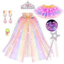 Conjunto de roupas de princesa DOLNOW para meninas de 3 a 6 anos