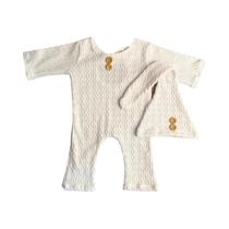 Conjunto De Roupas De Tricô Para Menino Recém-Nascido, Macacão E Gorro Para Sessão De Fotos De Bebês