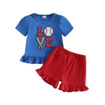 Conjunto de roupas de verão Clothing Summffie Toddler para bebês e meninas Conjunto de roupas de verão Clothing Summffie Toddler para bebês e meninas
