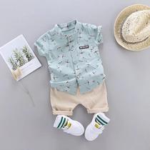 Conjunto de Roupas de Verão para Bebê - Camisa e Shorts de Algodão