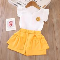 Conjunto de Roupas de Verão para Bebês - Colete e Shorts 2 Peças - Moda Casual Infantil