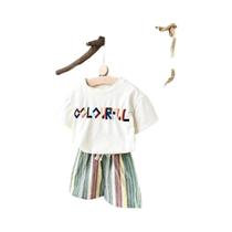 Conjunto De Roupas De Verão Para Bebês Meninos E Meninas, Camiseta De Manga Curta E Shorts, Estampa