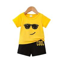 Conjunto De Roupas De Verão Para Crianças, Camiseta De Manga Curta E Shorts Para Meninos E Meninas,