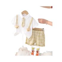 Conjunto De Roupas De Verão Para Crianças Camiseta Em Patchwork E Shorts 2 Peças Roupa Para Bebês De