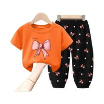 Conjunto de Roupas de Verão para Meninas - 2 Peças - Camiseta e Calça