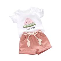 Conjunto De Roupas De Verão Para Meninas, Camiseta E Shorts Fofos, 2 Peças, Roupas Casuais Para Conjunto De Roupas De Verão Para Meninas, Camiseta E Shorts Fofos, 2 Peças, Roupas Casuais Para