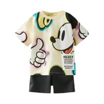 Conjunto De Roupas De Verão Para Meninas E Meninos De 9 Meses a 6 Anos Camiseta Do Mickey Roupas Conjunto De Roupas De Verão Para Meninas E Meninos De 9 Meses a 6 Anos Camiseta Do Mickey Roupas