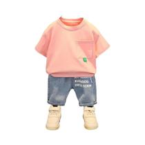 Conjunto De Roupas De Verão Para Meninos Bebês 2 Peças Camiseta De Manga Curta E Calças 0-5 Anos