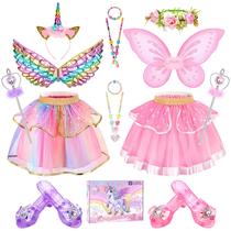 Conjunto de roupas de vestir Chillife Princess para meninas de 3 a 6 anos
