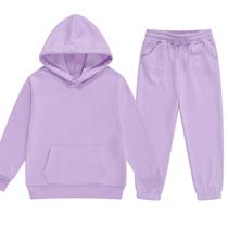 Conjunto de roupas DHSPKN Tracksuit Sweatsuits for Kids Purple 140